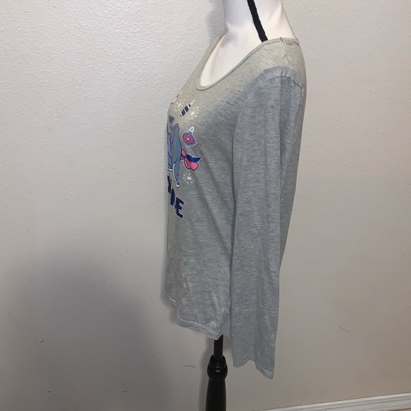 Disney Women’s Winnie The Pooh Eeyore long sleeve Pajama Top - Picture 4 of 6